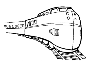 Раскраска поезд - рисунок №19