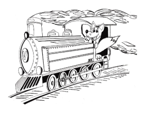 Раскраска поезд - рисунок №2
