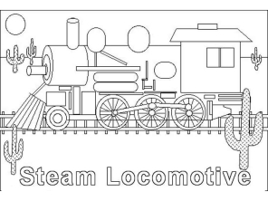 Раскраска поезд - рисунок №22