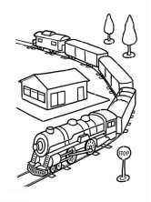 Раскраска поезд - рисунок №25