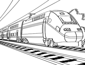 Раскраска поезд - рисунок №26