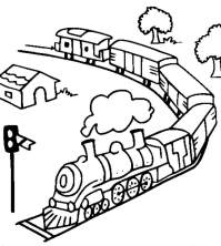 Раскраска поезд - рисунок №30