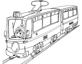 Раскраска поезд - рисунок №34