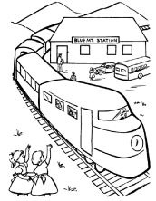 Раскраска поезд - рисунок №4