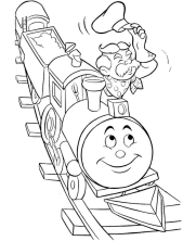 Раскраска поезд - рисунок №5