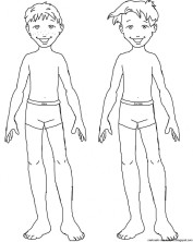 Раскраска тело человека для детей