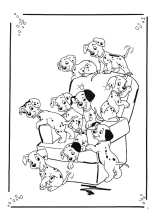 Далматинцы на диване