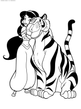 Принцесса Жасмин и тигр Раджа