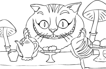 Чеширский Кот за столом