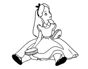 Алиса сидит