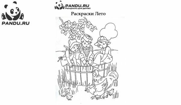 Раскраска Лето. Задание 24.