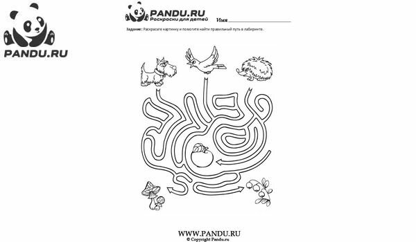 Раскраска Лабиринты. Задание 14.